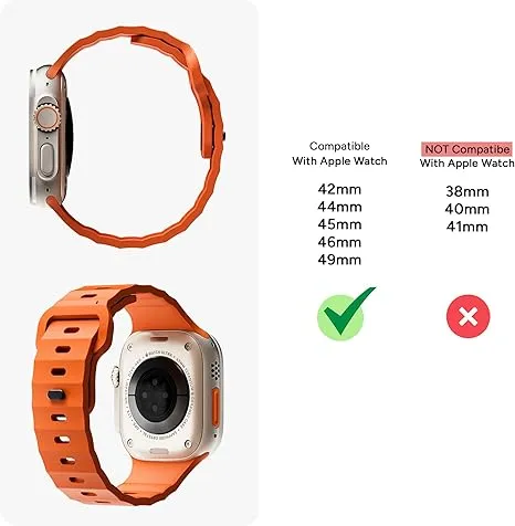 Manovate Flexfit Apple Watch Band – Sunset Orange | EStore
